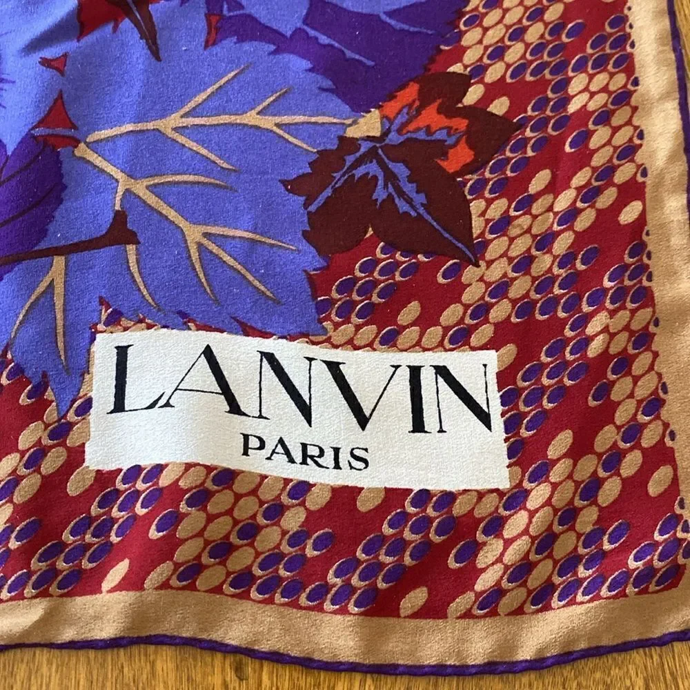 Vintage Lanvin silk scarf